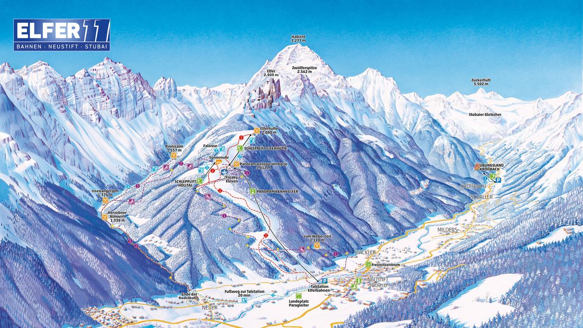 piste plan elfer ski area